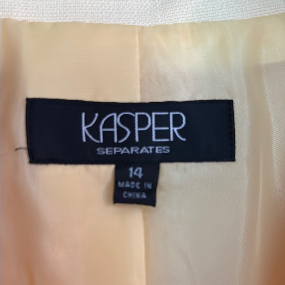 Kasper Yellow Blazer Tailored Suit Jacket - Picture 2 of 3